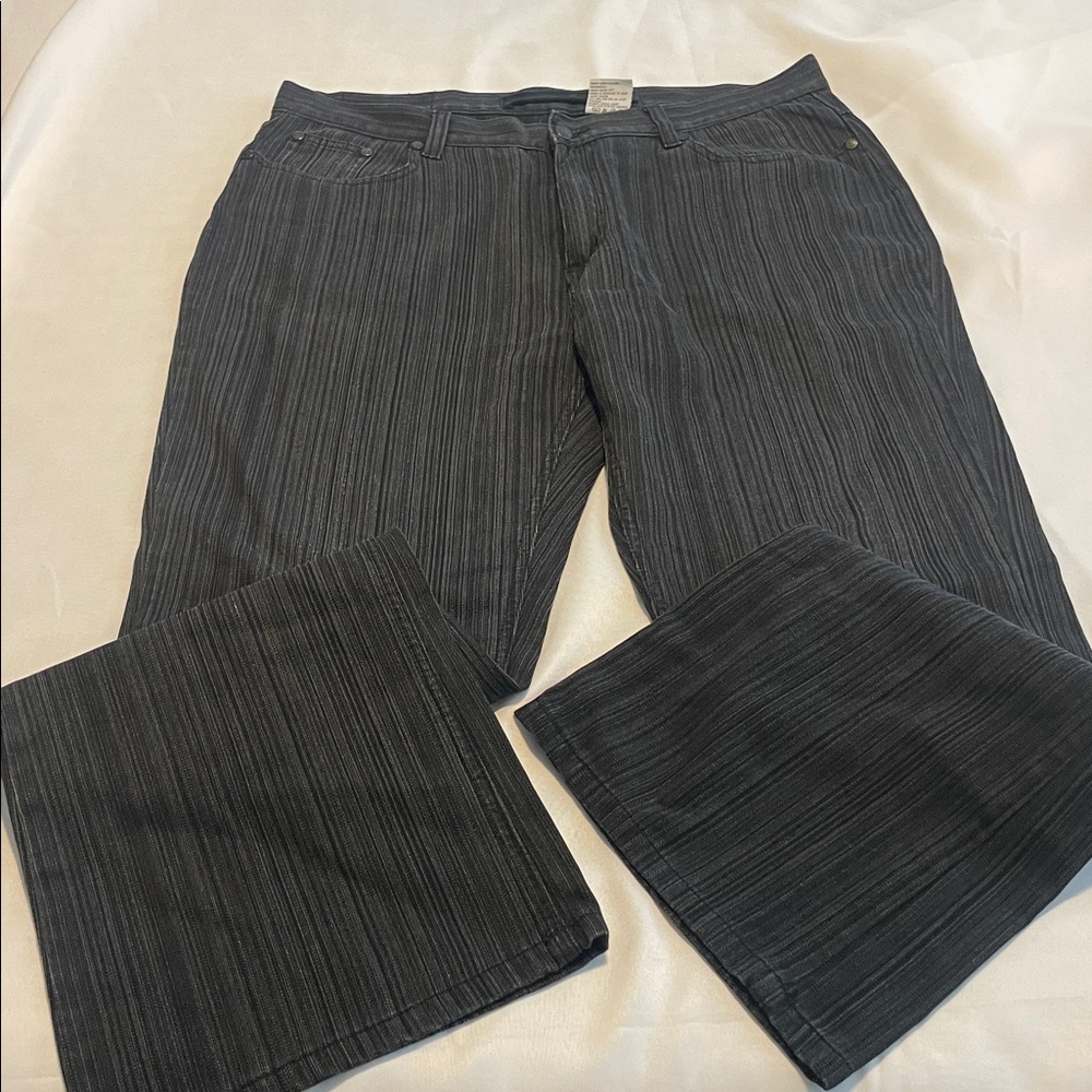 Men's Black Striped Jeans